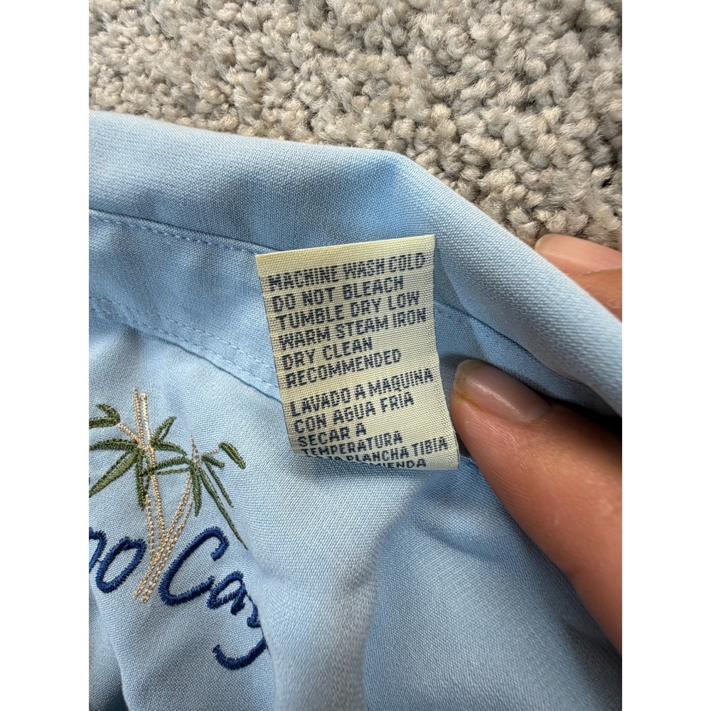Bamboo Cay Mens XL Blue Marlin Embroidered Short Sleeve Button Down Shirt Modal - Picture 7 of 9